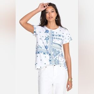 Johnny Was Nico Patchwork Embroidered Tee